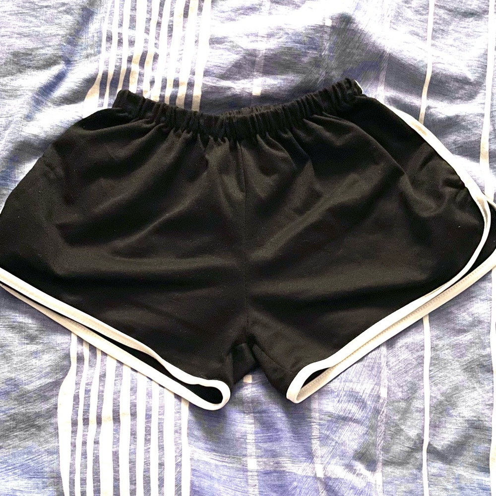 YesStyle Black Lounge Shorts With White Trim 🖤